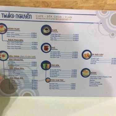 Thực đơn- Thảo Nguyễn Cafe & Sữa Chua Bánh Flan