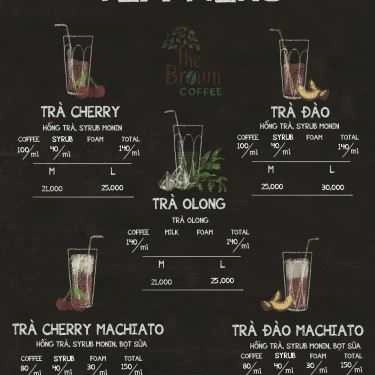 Thực đơn- The Brown Coffee