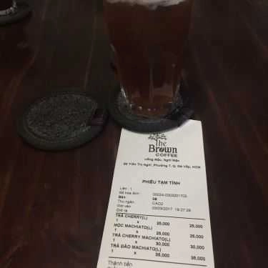 Thực đơn- The Brown Coffee