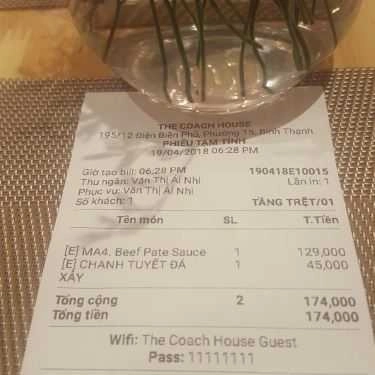 Tổng hợp- Cafe The Coach House - Món Âu