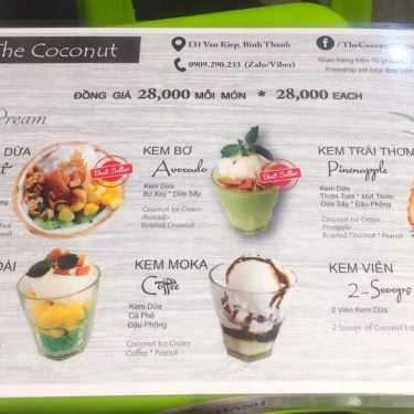 Thực đơn- Cafe The Coconut - Kem Xôi Dừa & Sinh Tố