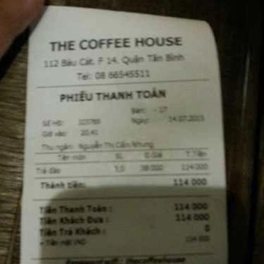 Tổng hợp- The Coffee House - Bàu Cát