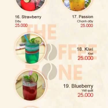 Thực đơn- The Coffee Zone - Lê Đức Thọ