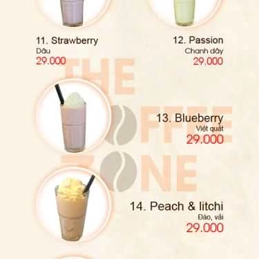 Thực đơn- The Coffee Zone - Lê Đức Thọ