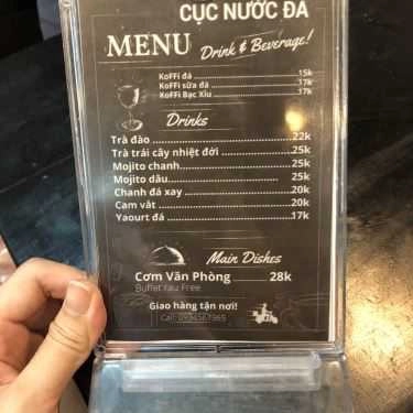 Thực đơn- Cafe The Koffi Cục Nước Đá