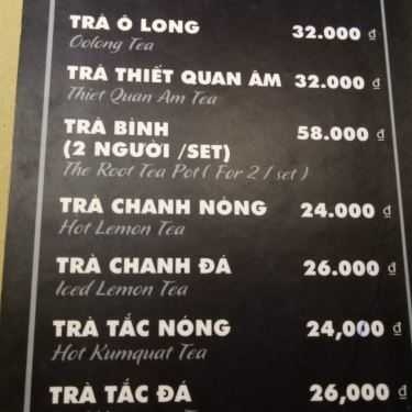 Thực đơn- The Root Coffee