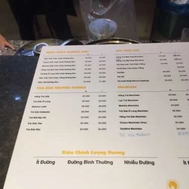 Thực đơn- The Sunny Coffee & Tea
