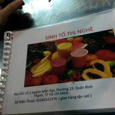 Thực đơn- Cafe Thị Nghè Quán - Sinh Tố & Trái Cây Dĩa