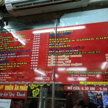 Thực đơn- Quán Ăn Thiên Ân Phát - Quán Cơm Chay