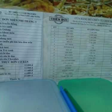 Thực đơn- Ăn vặt Thiên Đức - Đồ Chiên Tự Chọn