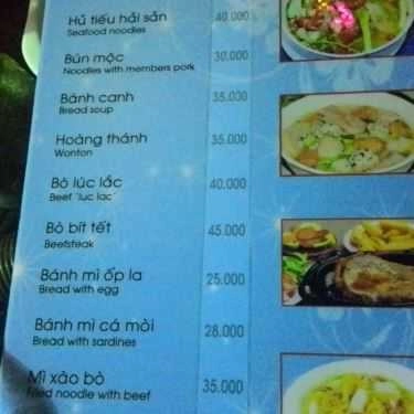 Thực đơn- Thiên Nhã Cafe