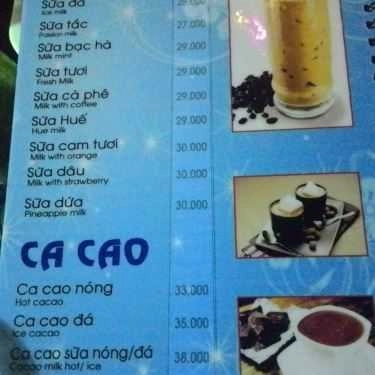 Thực đơn- Thiên Nhã Cafe