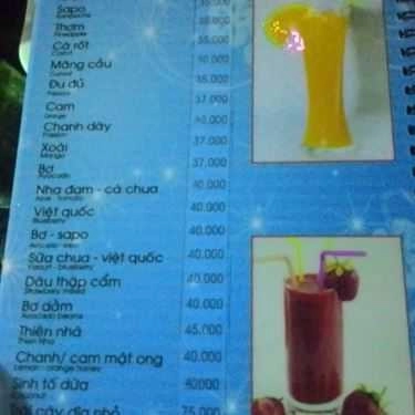 Thực đơn- Thiên Nhã Cafe