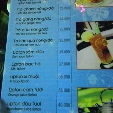 Thực đơn- Thiên Nhã Cafe