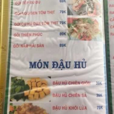 Thực đơn- Ăn vặt Thiên Phúc - Ốc & Hải Sản
