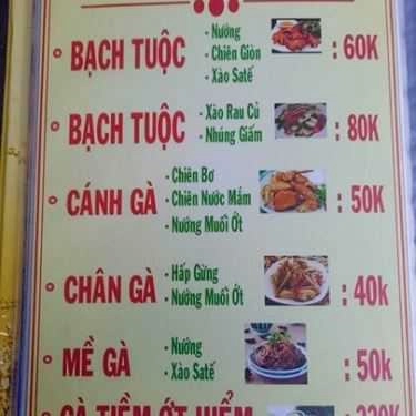 Thực đơn- Ăn vặt Thiên Phúc - Ốc & Hải Sản