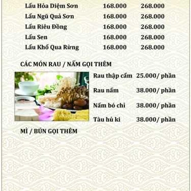 Thực đơn- Quán Ăn Thiên Thu Tịnh Quán - Ẩm Thực Chay