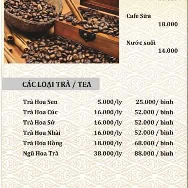Thực đơn- Quán Ăn Thiên Thu Tịnh Quán - Ẩm Thực Chay