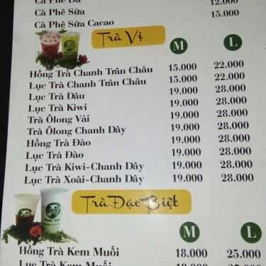 Thực đơn- Cafe Thirst Tea