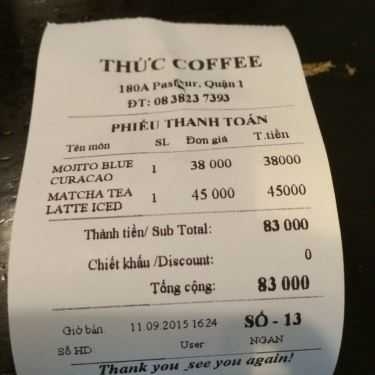 Tổng hợp- Thức Coffee - 156B Pasteur