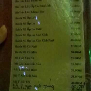 Thực đơn- Thúy Cát Cafe