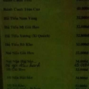 Thực đơn- Thúy Cát Cafe