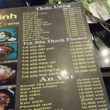 Thực đơn- Cafe Thùy Linh - Kem Tự Chọn
