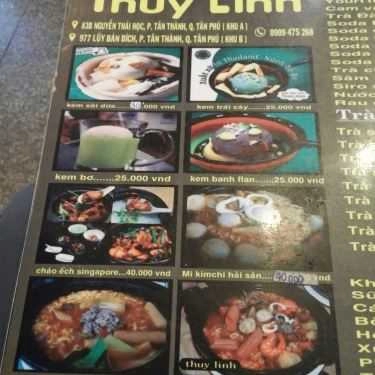 Thực đơn- Cafe Thùy Linh - Kem Tự Chọn