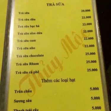 Thực đơn- Thủy Mộc Cafe - Lê Lợi