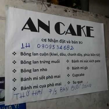 Thực đơn- Tiệm Bánh An Cake