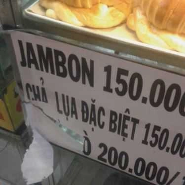 Thực đơn- Tiệm Bánh Mỹ Phụng