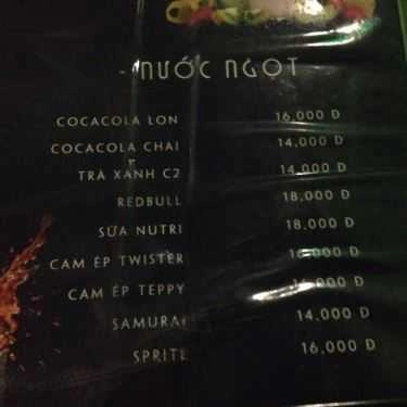 Thực đơn- Tiến Đạt Coffee - Nguyễn Minh Hoàng