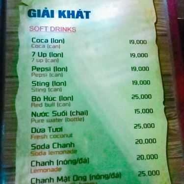 Thực đơn- Tiếng Thu Cafe