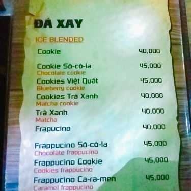 Thực đơn- Tiếng Thu Cafe