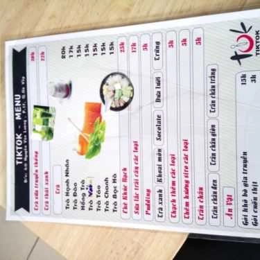 Thực đơn- Cafe Tiktok Milktea
