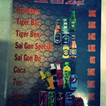 Thực đơn- TiNo - Quán Nhậu Bình Dân