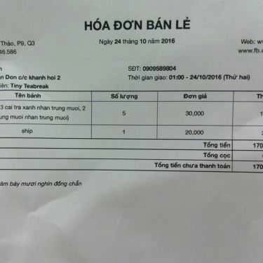 Thực đơn- Tiệm Bánh Tiny Cake - Bánh Dân Gian Nhà Làm