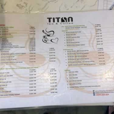 Thực đơn- Titan Tea & Coffee