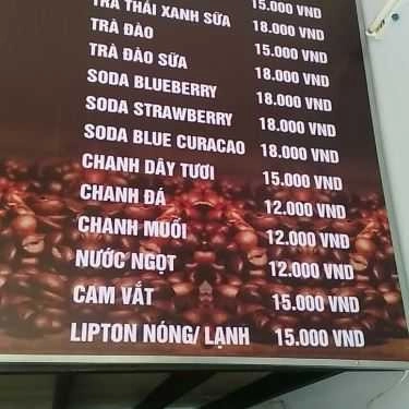 Thực đơn- TK Cafe