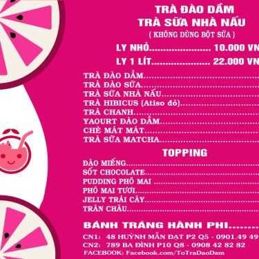 Thực đơn- Ăn vặt Tô - Trà Đào Dầm & Bánh Tráng Tỏi