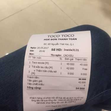 Tổng hợp- Cafe TocoToco Bubble Tea - Nguyễn Thái Học