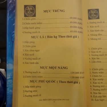 Thực đơn- Quán Nhậu Tới Bến Quán - Hải Sản & Đặc Sản 3 Miền - Ung Văn Khiêm