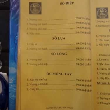 Thực đơn- Quán Nhậu Tới Bến Quán - Hải Sản & Đặc Sản 3 Miền - Ung Văn Khiêm
