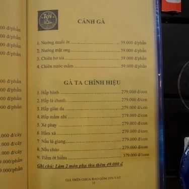Thực đơn- Quán Nhậu Tới Bến Quán - Hải Sản & Đặc Sản 3 Miền - Ung Văn Khiêm