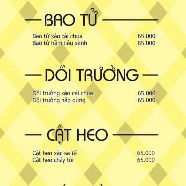 Thực đơn- Quán Nhậu Tới Giờ Nhậu - Hải Sản & Các Món Nhậu Bình Dân