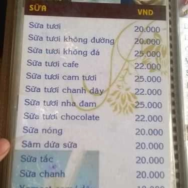 Thực đơn- Tony Riverside Coffee