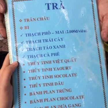 Thực đơn- Ăn vặt Trà Chú Phong