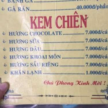 Thực đơn- Ăn vặt Trà Chú Phong