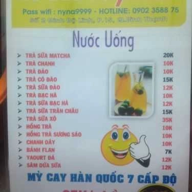 Thực đơn- Trà Chanh NyNa & Ăn Vặt