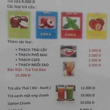 Thực đơn- Ăn vặt Trà Đào Cozy